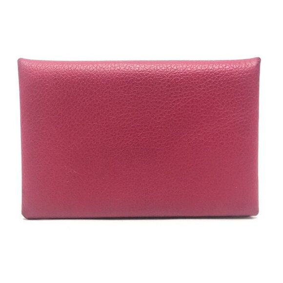 Hermes Coin Case Calvi Evercolor Rose Pink